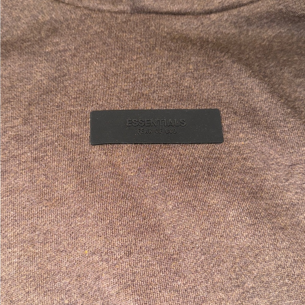 Fear of God Essentials Core Collection Heather Wood Hoodie Size S NWT - Picture 2 of 6